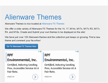 Tablet Screenshot of alienwarethemes.com